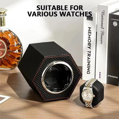Watch Winder Box Automatic PU Leather Global Universal Power Cord