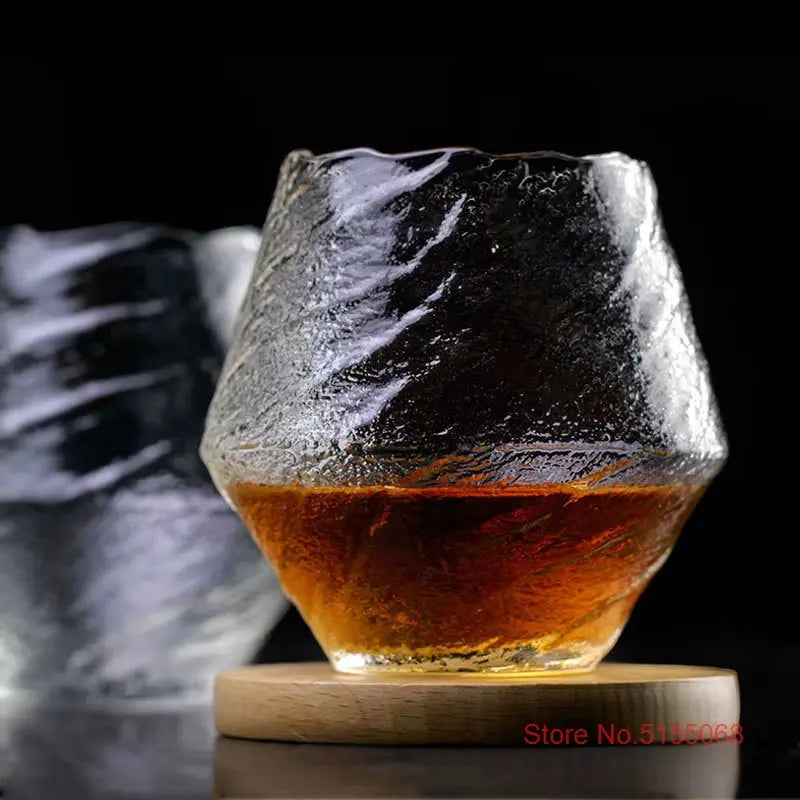 Handmade 420ml Japanese Hammer Pattern Whiskey Glass