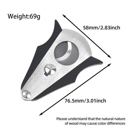 Retro Stainless Steel Cigar Cutter Double Cut
