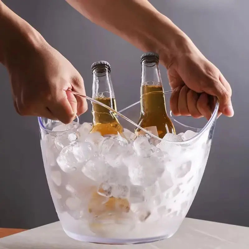Premium Transparent Ice Cube Storage Bucket