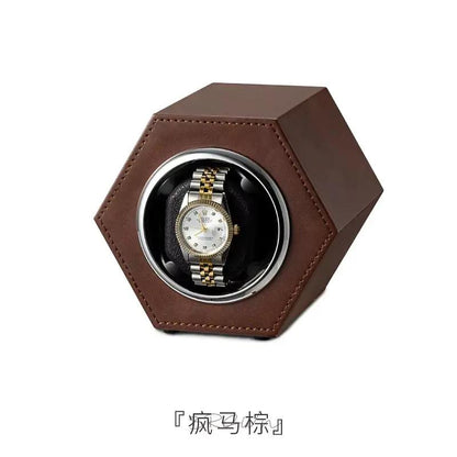 Watch Winder Box Automatic PU Leather Global Universal Power Cord