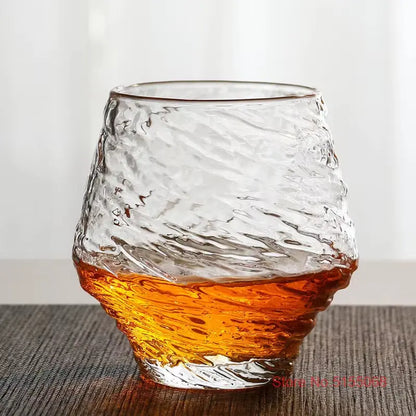 Handmade 420ml Japanese Hammer Pattern Whiskey Glass