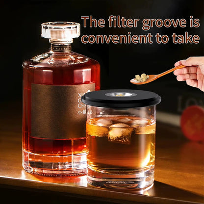 Rechargeable Electric Whiskey Smoker Kit - 6 Natural Wood Chip Flavors & Built-In Lighter